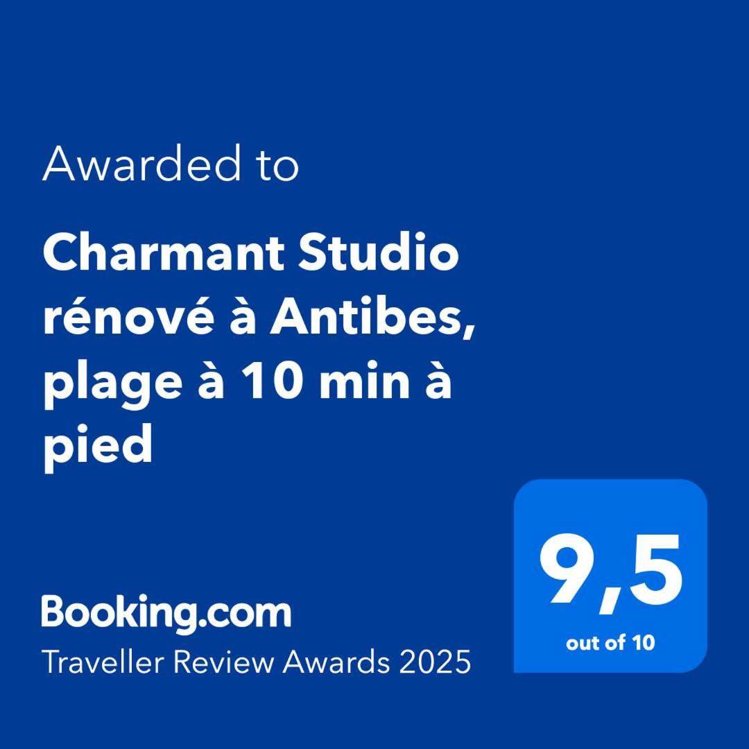 Charmant Studio Renove A Antibes, Plage A 10 Min A Pied מראה חיצוני תמונה